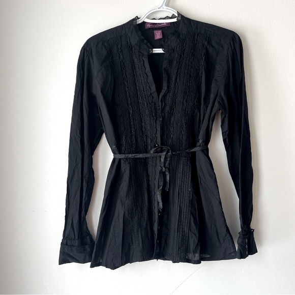 Gloria Vanderbilt Tops - Gloria Vanderbilt witchcore gothic long sleeve button down shirt women’s medium
